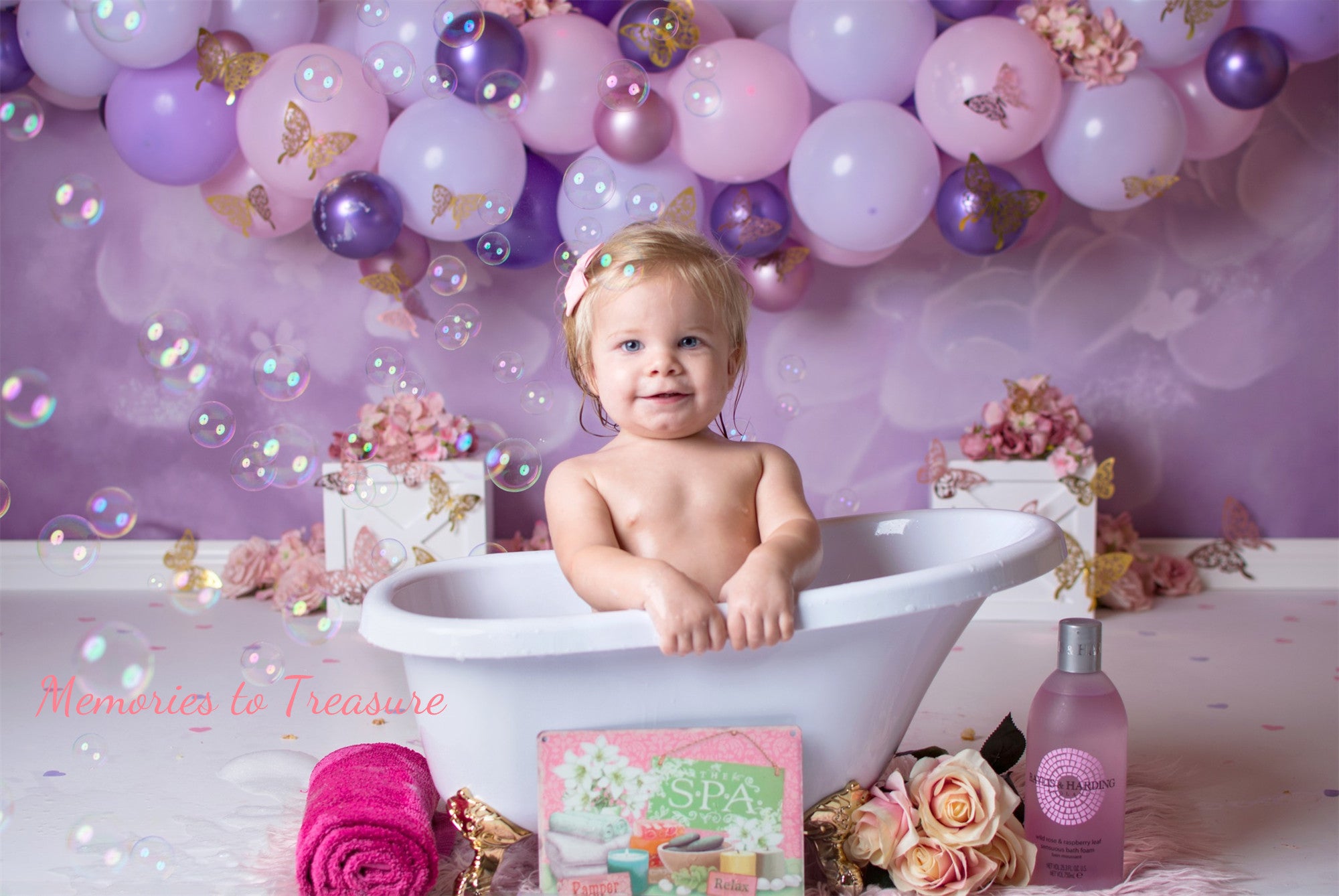 Avezano Light Purple Butterfly Theme Backdrop for Photography By Paula Easton-AVEZANO